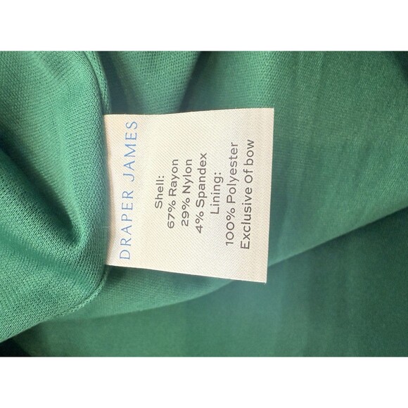 NEW Draper James Sleeveless Knot-Waist Midi Dress Black & Green Size XL Pockets - Picture 16 of 17